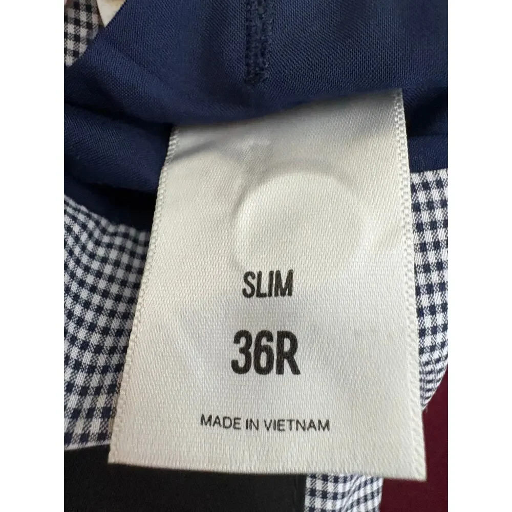 Express Slim Men's Burgundy Sport Coat Blazer 36R Two Button Jacket